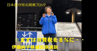 日本保守党・北関東ブロック・伊藤純子候補・消費税減税