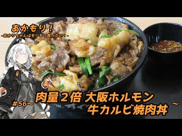 あかもり！#56～肉量２倍 大阪ホルモン牛カルビ焼肉丼～【伝説のすた丼屋】