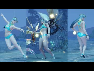 【MHR:SB リョナ】シアン水着風 麻痺 DLC04(ミノト) 密林夜
