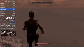 【Skyrim】メインクエストAny%RTA 22分42秒 (LRT)