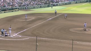 滋賀学園  多胡 大将くんが先頭でフォアボールを選ぶ【甲子園2024 有田工 対 滋賀学園 2024年8月7日】