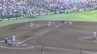 滋賀学園 作田 健太くんの打席で暴投が出て３点目【甲子園2024 有田工 対 滋賀学園 2024年8月7日】