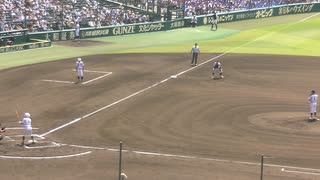 滋賀学園 脇本 耀士くん有田工の井崎 蓮くんを見逃し三振でこの回 三者連続見逃し三振【甲子園2024 有田工 対 滋賀学園 2024年8月7日】