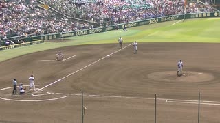 滋賀学園 脇本 耀士くんが四球を選び出塁【甲子園2024 有田工 対 滋賀学園 2024年8月7日】