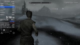 【Skyrim】メインクエストAny%RTA 22分39秒 (LRT)