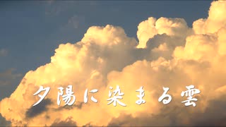 夕陽に染まる雲