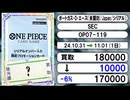 《ワンピ買取相場/2枚》10月31日～11月01日《200円以上騰落》#ワンピースカードゲーム