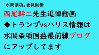 第868回『西尾幹二先生追悼動画◆トランプvsハリス情報は水間条項国益最前線ブログにアップしてます』【「水間条項」会員動画】