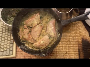 肉餃子作ってみた（ハイボール）