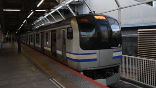 E217系クラY-32+Y-131編成 横浜到着～発車シーン