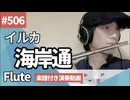 イルカ「海岸通」をフルートで演奏 楽譜 コード 付き演奏動画