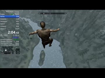 【Skyrim】メインクエストAny%RTA 21分27秒 (LRT)