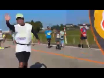 富山マラソン2024沿道応援_射水市付近