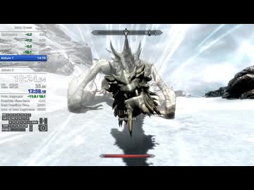 【Skyrim】メインクエストAny%RTA 21分24秒 (LRT)