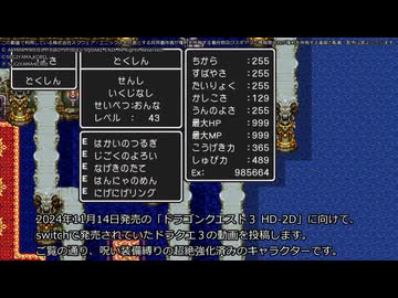 【呪い装備】ドラゴンクエストIIIそして伝説へ…　呪い装備最強キャラでゾーマ戦【nintendoswitch】