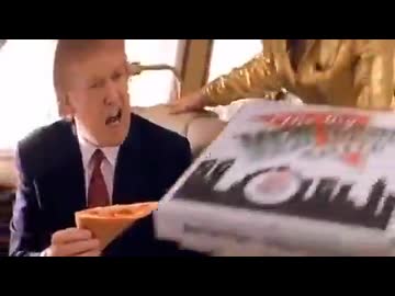 ホモと見るピザハットのCMに出演していたトランプ大統領