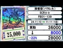 《DBSFW買取相場/2枚》11月10日～11月11日《200円以上騰落》#ドラゴンボールスーパーカードゲーム フュージョンワールド