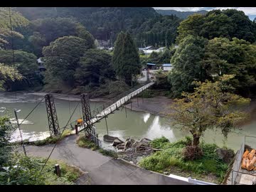 高時川の無くなった吊り橋