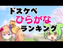 えっちなひらがなをランキング付けしよう【ずんだもん解説】