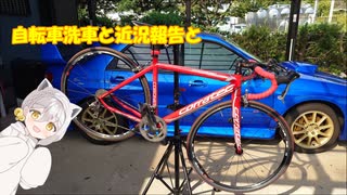 自転車洗車と近況報告と