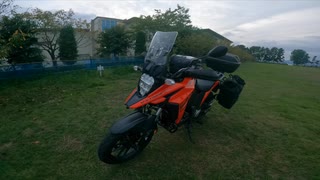 【Vストローム250SX】渚園にキャンプツーリング&バイク紹介【VOICEVOX車載】