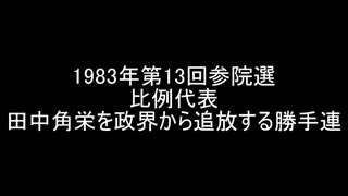 【音声のみ】1983年第13回参議院議員選 比例代表 田中角栄を政界から追放する勝手連 政見放送