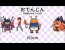 妖怪ウォッチキャラクターの大きさ比較　261体を並べてみた
