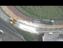 【北九州市都市高速】トレーラーが横転し建築廃材の石膏ボードが散乱　紫川ＪＣＴが閉鎖･渋滞も