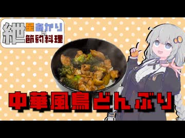節約料理「中華風鳥丼」1杯目　