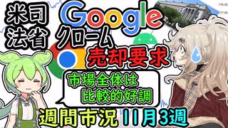 Googleクローム売却命令!?　株価大幅下落　だけど市場は好調【ずんだもん解説】【市況】