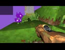 Quake エンジン: MineTest Obj エクスポート (mapname.obj_from_mc)。カオス風のアンソロジー プロジェクト。ここでは、minetest (テクスチャがある場合は