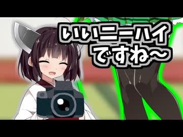 いいニーハイの日にカメラパシャパシャきりたん【第十回ひじき祭】