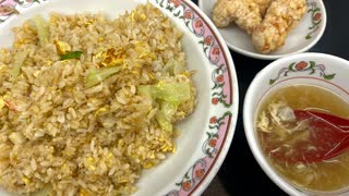 ＃キャベツ　＃カニカマ　＃チャーハン　＃唐揚げ　＃スープ　＃餃子　＃王将