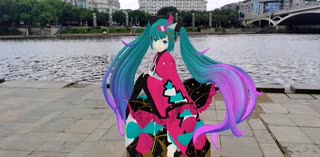 Catch the Wave(MMD-AR)初音ミク in 中国の桂林