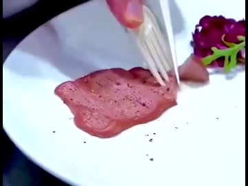 ホモと見る3Dプリンターが作った牛肉
