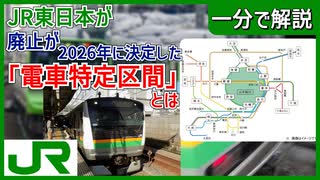 【電車特定区間とは】JR東日本が2026年3月に廃止する「電車特定区間」とは 一分で解説【JR東日本】【ゆっくり解説】#Shorts