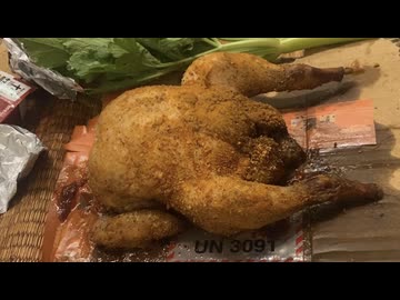 ニワトリをまるごと焼いてみた（ハイボール）