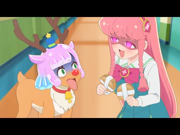 ぷにるちゃんに鹿せんべいをあげる雲母先輩【ぷにるはかわいいスライム １０話】