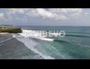 The waves of Balangan Beach - Bali - Indonesia drone view fly around