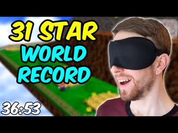 目隠しRTA スーパーマリオ64 - 31枚 in 36:53 by Bubzia [世界記録]
