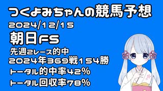 【2024朝日フューチュリティステークス】つくよみちゃんの競馬予想