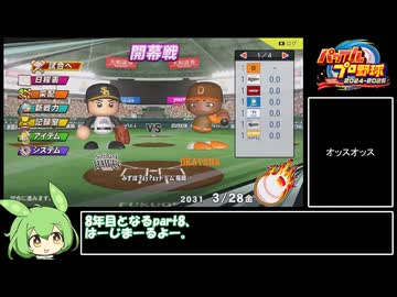 【パワプロ2024オーペナ】岡山出身選手中心でクリアしたい part8【ずんだもん】