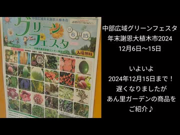 いよいよ15日まで！中部広域グリーンフェスタ年末謝恩大植木市2024