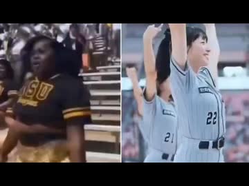 ホモと見るレベルが違いすぎるアメリカと韓国のチアガール