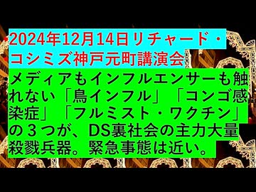 【2024年12月14日 ：『 リチャード・コシミズ「 兵庫神戸元町講演会 」｟ ニコニコ生放送『 LIVE 』｠｟ 暫定版 ｠』】