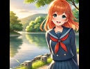 湖を眺める女の子（投稿テスト）