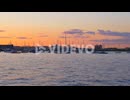 4K - Boston waterfront at sunset - massachusetts USA