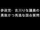 参政党・吉川りな議員の　勇敢かつ秀逸な国会質問