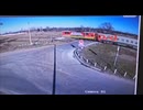 Stupid drunk Russian driver crashed by train