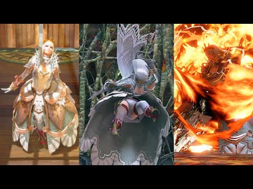【MHR:SB リョナ】白ドレス風 DLC04(ミノト) 糸拘束炎上&壁叩きつけ ヤツカダキ